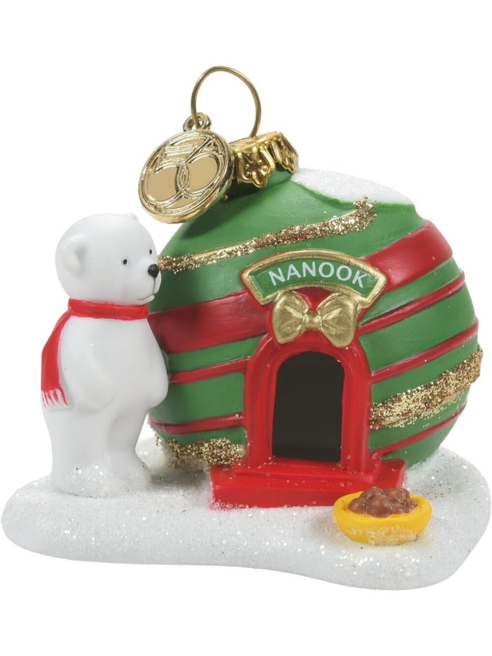 Cozy North Pole Village Nanook's Home Figurine - 2.4 Inch Multicolor Decor